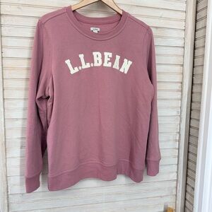 L.L. Bean Women’s 1X Dusty Rose Pullover Sweatshirt